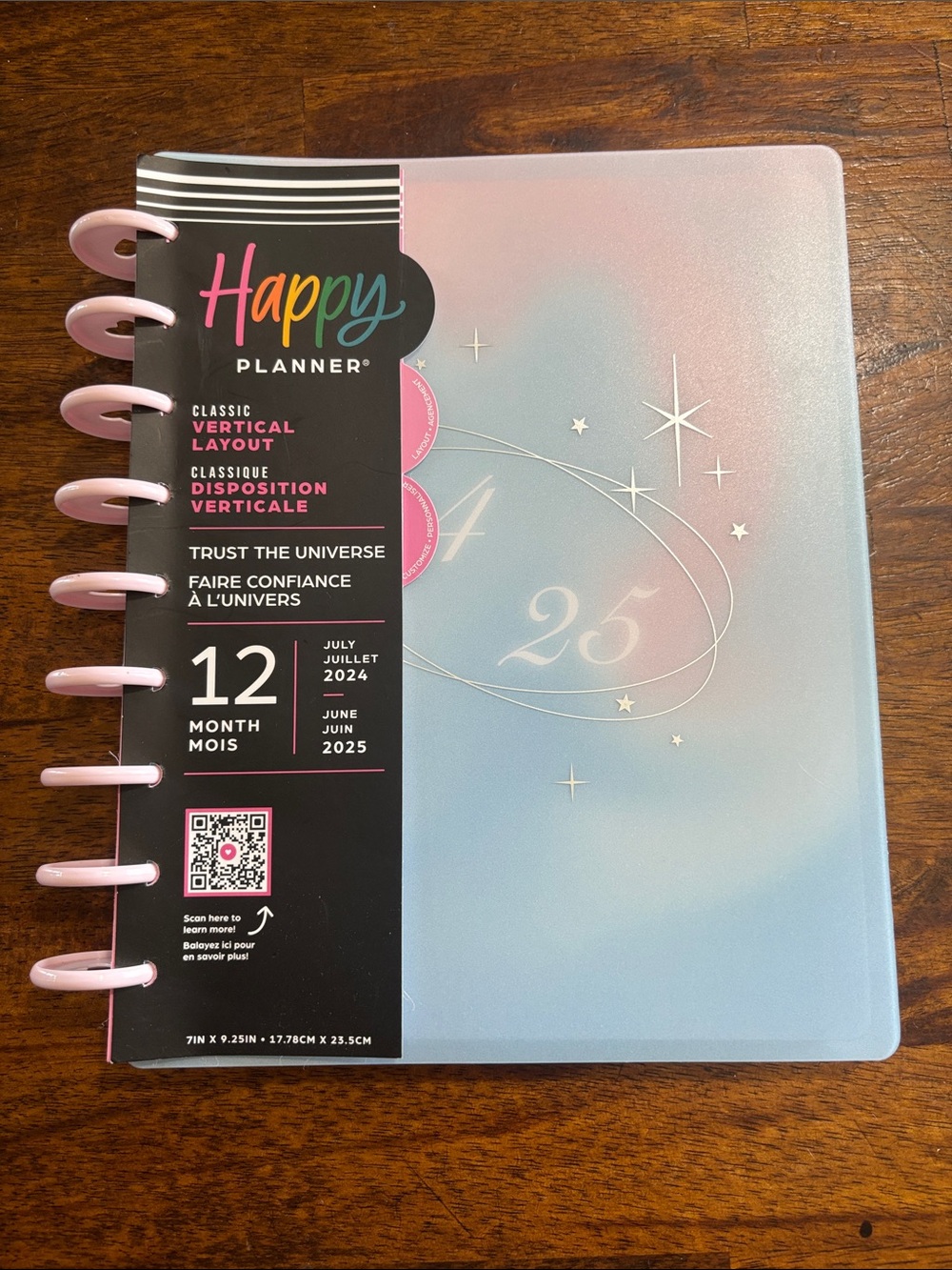 Happy Planner Classic Vertical Planner - Pastel Pink & Pastel Blue Ombre